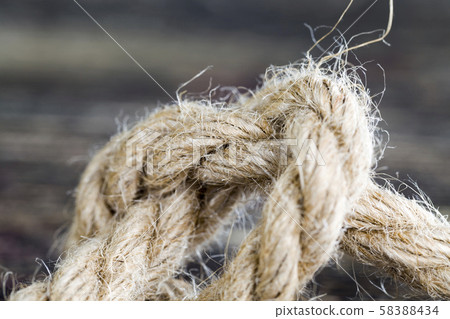 thick linen gray rope 58388434