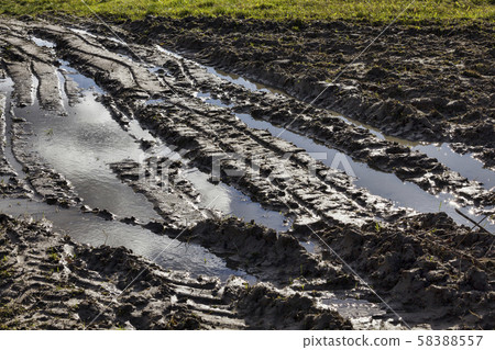 track on the soil track on the soil 58388557