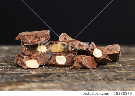 large pieces of chocolate large pieces of chocolate 58388579