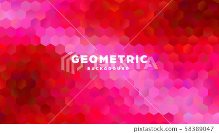 Hexagonal polygonal abstract background. Colorful triangle gradient design. Low poly hexagon shape Hexagonal polygonal abstract background. Colorful triangle gradient design. Low poly hexagon shape 58389047