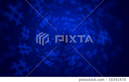 Blue hashtag random pattern background. 58391478