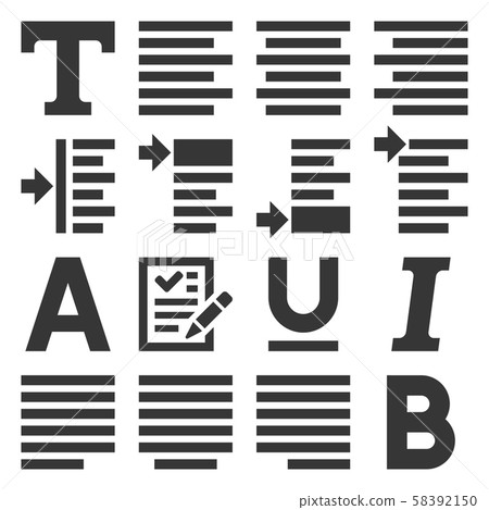 Text Write and Edit Icons Set. Vector Text Write and Edit Icons Set. Vector 58392150