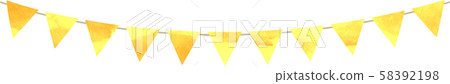 Flag_Triangle_Garland_Watercolor_Yellow 58392198