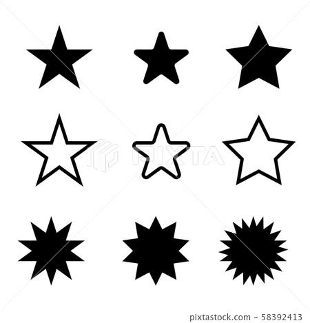 Stars Sparkles sign symbol Stars Sparkles sign symbol 58392413