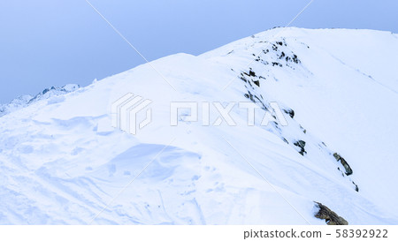 Winter, snow mountain climbing 58392922