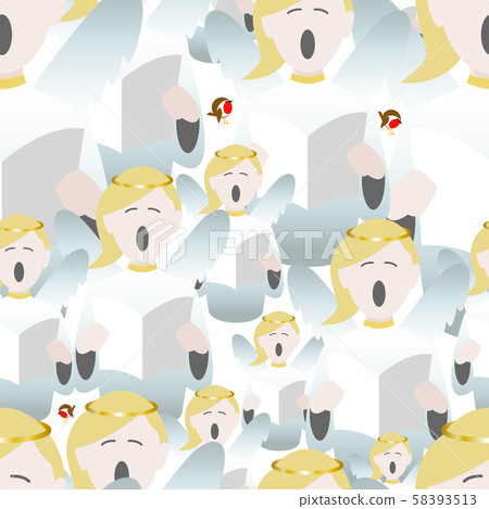 singing angel seamless background singing angel seamless background 58393513