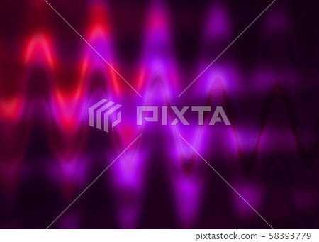Magenta and purple neon lights in waves and ripples on a black background 58393779