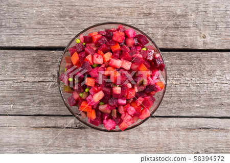 Traditional Russian salad vinaigrette Traditional Russian salad vinaigrette 58394572