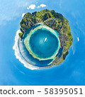 Little planet view of Coron island in Philippines 58395051