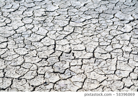The soil is dry, the surface is cracked because it The soil is dry, the surface is cracked because it 58396869