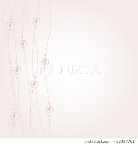 Abstract background with natural pearl garlands of Abstract background with natural pearl garlands of 58397761