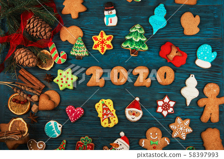 Gingerbreads for new 2020 years 58397993