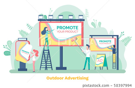 Promote Product, Billboard and Ad, Poster Vector 58397994
