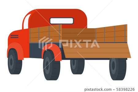 Car with Empty Container, Lorry with Wooden Back Car with Empty Container, Lorry with Wooden Back 58398226