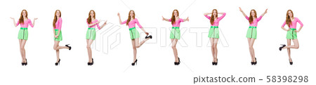 Woman isolated on the white background Woman isolated on the white background 58398298