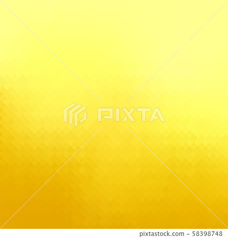 Yellow Polygonal Background. Rumpled Square Pattern. Golden Low Poly Texture. Abstract Gold Mosaic 58398748