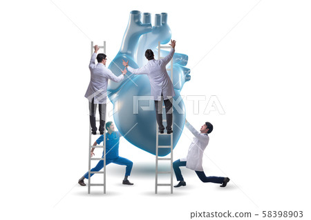 Heart examination by a team of doctors 58398903