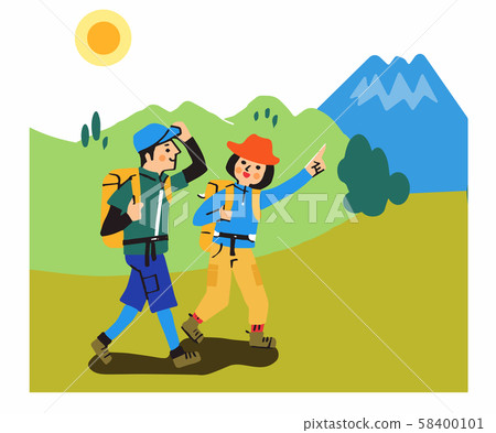 A couple to climb - Stock Illustration [58400101] - PIXTA