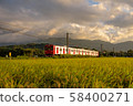 JR Chikuhi Line trains and sunset views 58400271