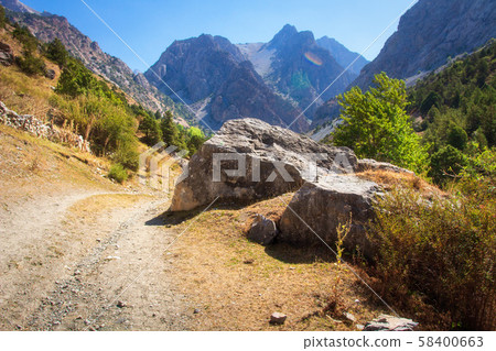 Picturesque landscape of Fann mountains in 58400663