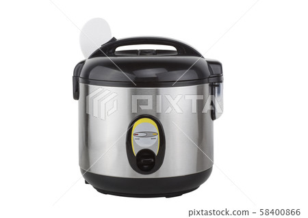 Electric rice cooker isolated on a white background Electric rice cooker isolated on a white background 58400866