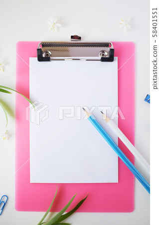 writing instruments and Clipboard pink. writing instruments and Clipboard pink. 58401551