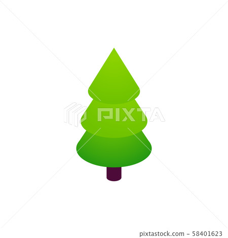 Christmas Tree Isometric Object 58401623