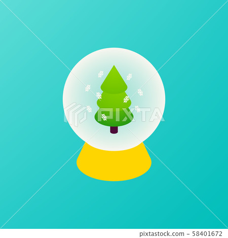 Glass Ball Christmas Tree Concept 58401672