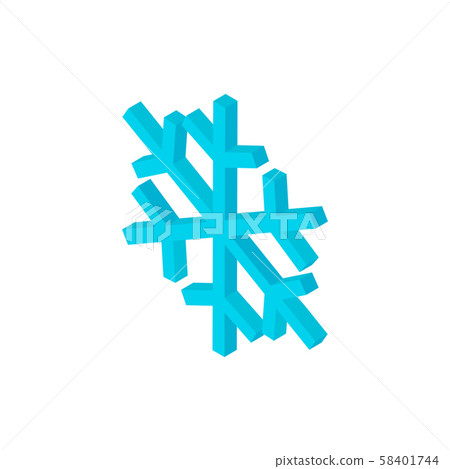 Snowflake Isometric Object - Stock Illustration [58401744] - PIXTA