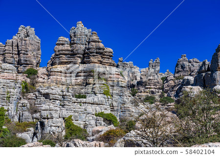 El Torcal de Antequera, Andalusia, Spain, near Antequera, province Malaga. El Torcal de Antequera, Andalusia, Spain, near Antequera, province Malaga. 58402104