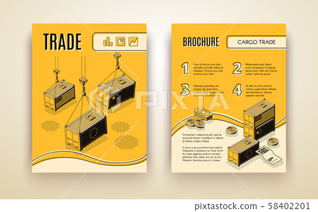 Global trading company isometric brochure 58402201