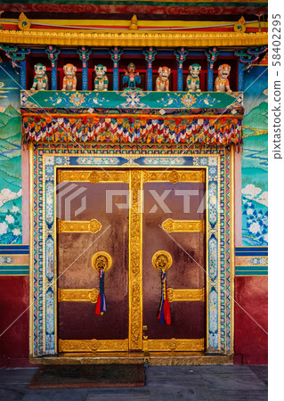 Door in Buddhist monastery. Door in Buddhist monastery. 58402295