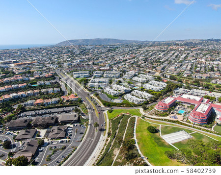 Aerial view of Dana Point town Aerial view of Dana Point town 58402739
