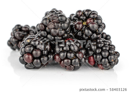 Fresh blackberry isolated on white 58403126