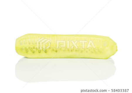 Fresh mini cucumber isolated on white Fresh mini cucumber isolated on white 58403387