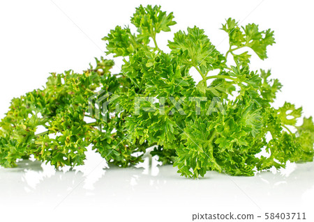 Fresh green parsley isolated on white 58403711