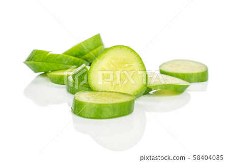 Fresh mini cucumber isolated on white Fresh mini cucumber isolated on white 58404085