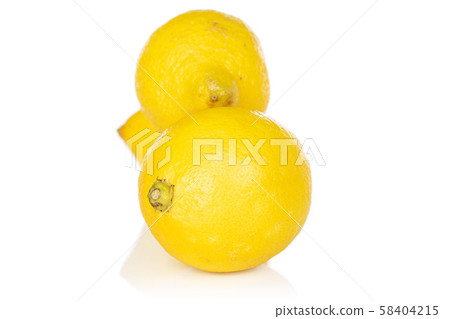 Fresh yellow lemon isolated on white 58404215