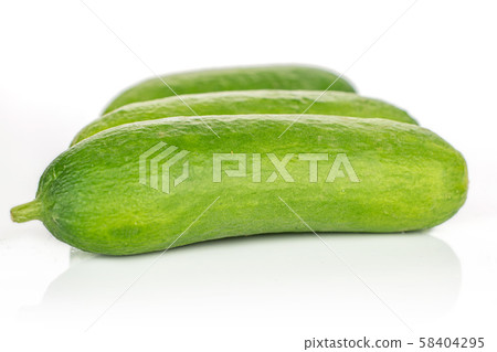 Fresh mini cucumber isolated on white 58404295