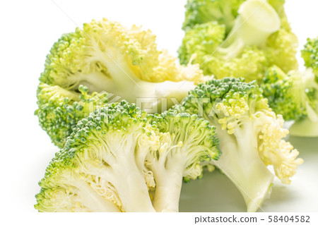 Fresh green broccoli isolated on white Fresh green broccoli isolated on white 58404582