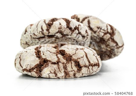 Chocolate brownie cookie isolated on white 58404768