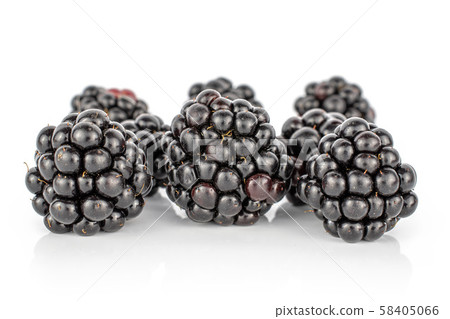 Fresh blackberry isolated on white 58405066