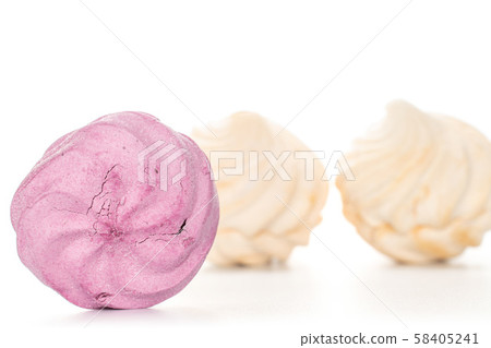 Fresh pastel sweet zefir isolated on white 58405241