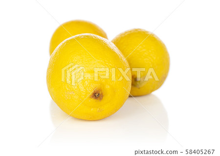 Fresh yellow lemon isolated on white Fresh yellow lemon isolated on white 58405267