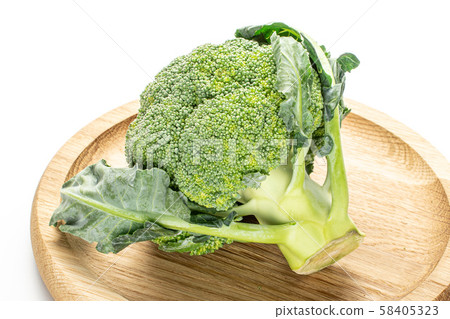 Fresh green broccoli isolated on white 58405323