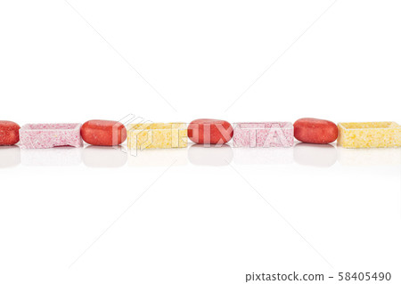 Sweet pastel candy isolated on white Sweet pastel candy isolated on white 58405490