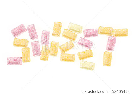 Sweet pastel candy isolated on white Sweet pastel candy isolated on white 58405494