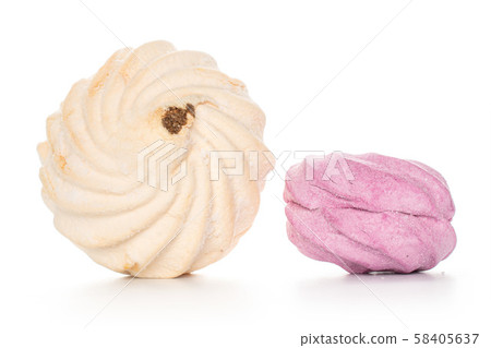 Fresh pastel sweet zefir isolated on white Fresh pastel sweet zefir isolated on white 58405637