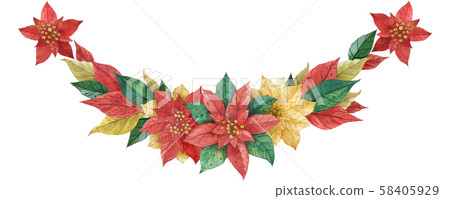 Christmas Poinsettia Garland Christmas Poinsettia Garland 58405929