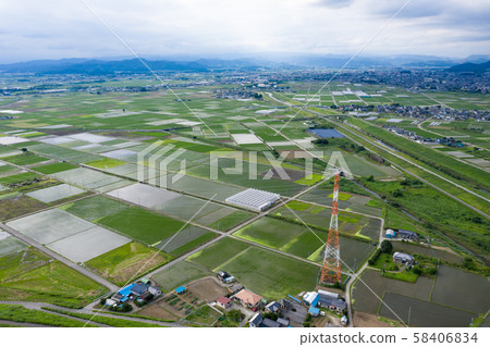 多雲的稻田,渡瀨(佐野市) 多雲的稻田,渡瀨(佐野市) 58406834